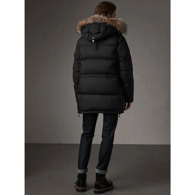 burberry detachable raccoon fur trim hood down filled parka|Women’s Puffer Jackets .